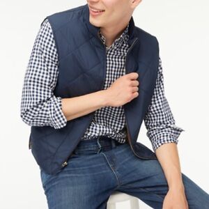 Men's J. Crew Navy Blue Quilted Vest
